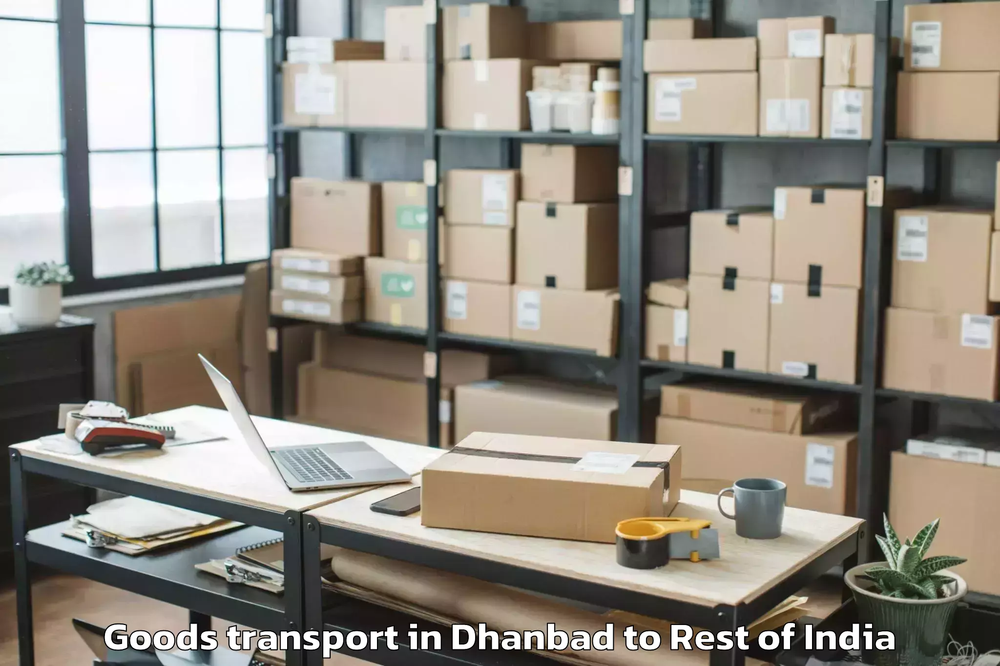 Easy Dhanbad to Byrnihat Goods Transport Booking